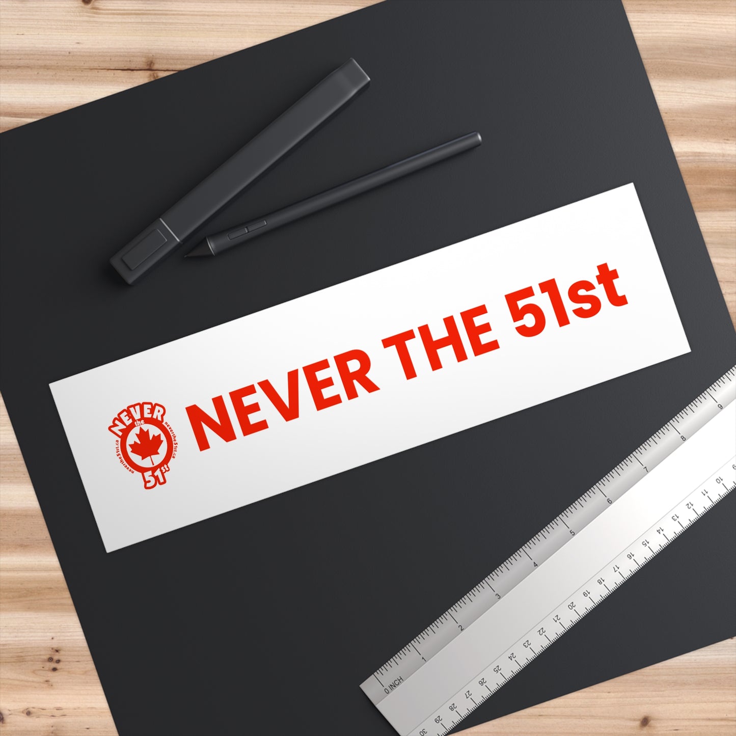 Never the 51st Bumper Sticker - Logo