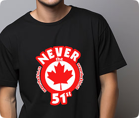 Black T-shirt Wear Your Canadian Pride