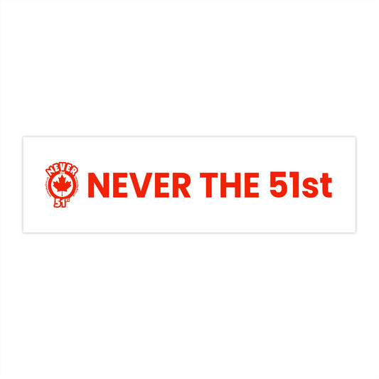 Never the 51st Bumper Sticker - Logo