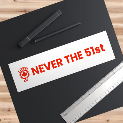 Never the 51st Bumper Sticker - Logo